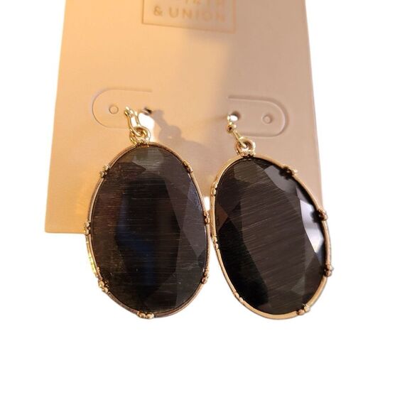 14th & Union Black and Gold Earrings - Picture 2 of 4